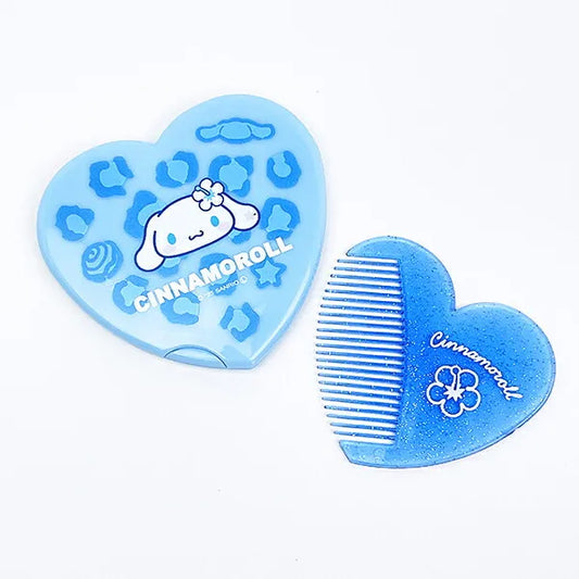 SANRIO | Cinnamoroll Heart Shaped Mirror Comb 18x107x154mm (Y2K)