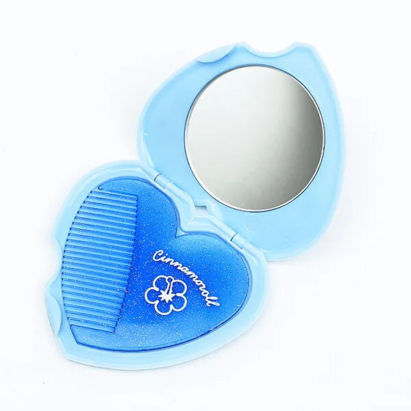 SANRIO | Cinnamoroll Heart Shaped Mirror Comb 18x107x154mm (Y2K)