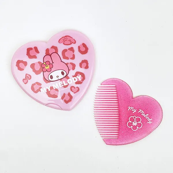 SANRIO | My Melody Heart Shaped Mirror Comb 18x107x154mm (Y2K)