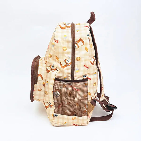 BREAD DOROBO | Travel Folding Backpack 390×310×190mm (Light Brown Gingham)