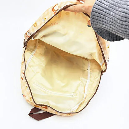 BREAD DOROBO | Travel Folding Backpack 390×310×190mm (Light Brown Gingham)