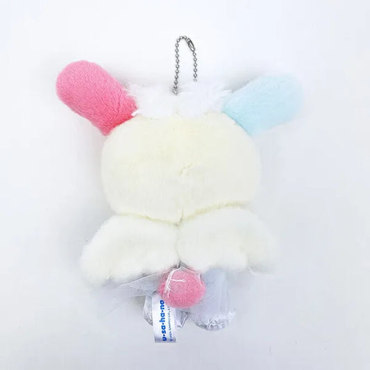 SANRIO | Usahana Mascot Holder Bag Charm Plush Keychain 140×75×135mm (Angel Ballerina)