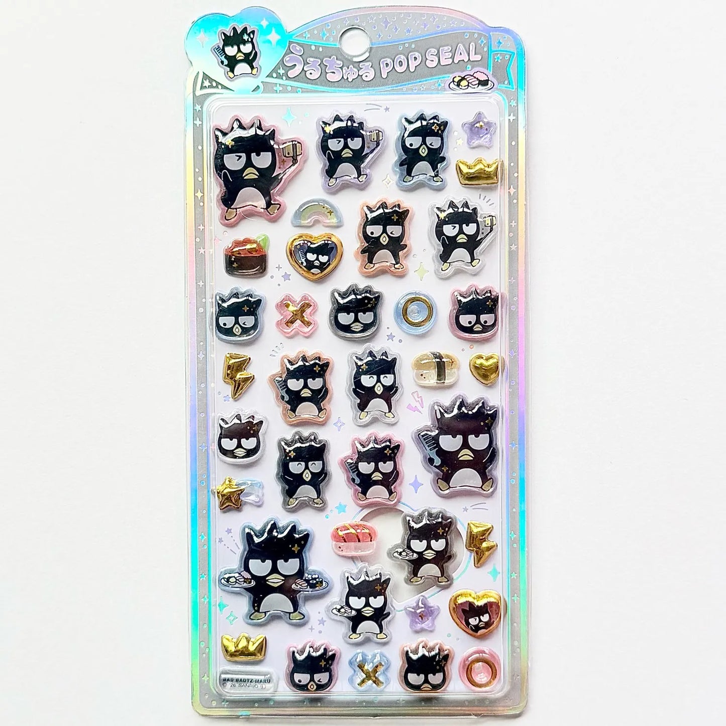 CRUX | SANRIO UruChuru Pop Seal Pop Sticker 165×80×2mm (Badtz-maru)