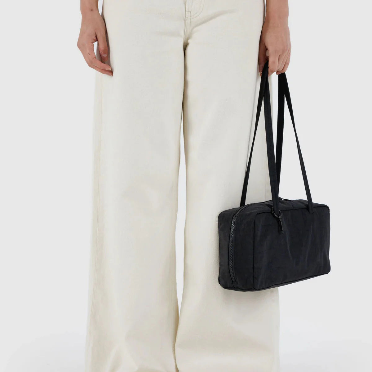 Baggu Nylon Bowler Bag (Black)