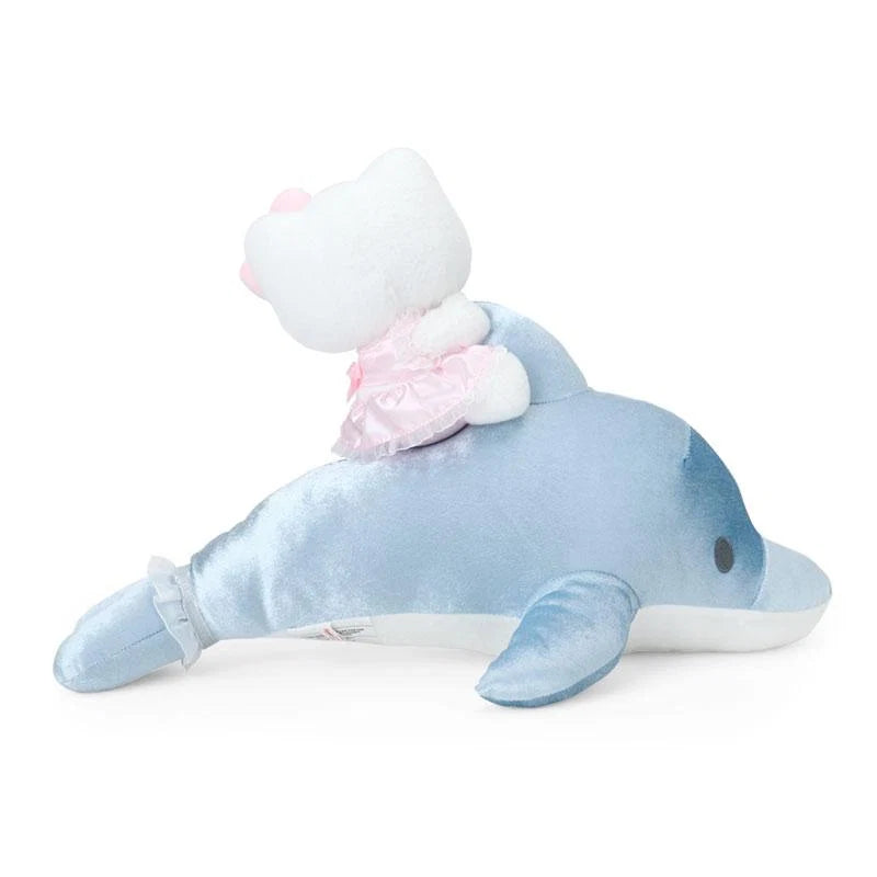 SANRIO | Hello Kitty Plush Cushion Plush Doll Plush Toy 470x270×330mm (Shiny Dolphin)