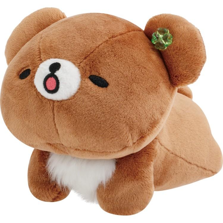 SAN-X | Rilakkuma Chairoikoguma Lying Down Plush Toy Plush Doll 130x155x190mm (Chairoikoguma's Kumakyun Days)