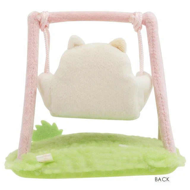 SAN-X | Sumikko Gurashi Neko Cat Swing Scene Plush Doll H120×W120×D100mm (Kindergarten)