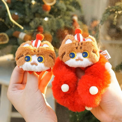 Mewji♡Cat Mascot Scrunchie Hair Tie 妙吉猫 毛茸茸大肠发圈/头绳