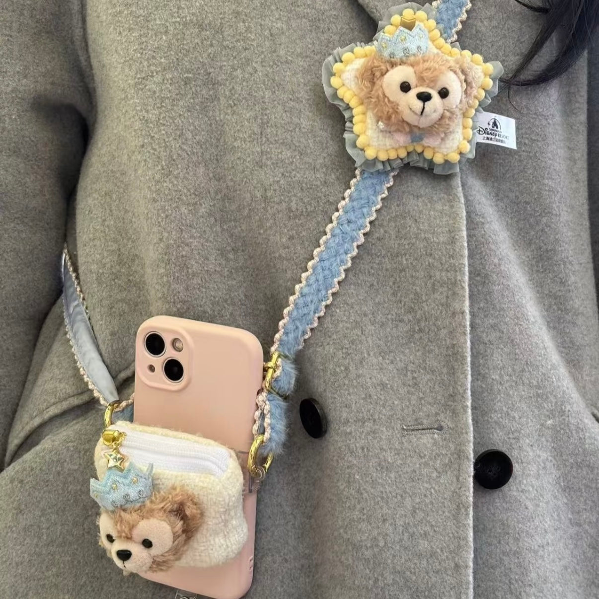 DISNEY | SHANG HAI DisneyLand Duffy Smartphone Holder Strap with Mascot (Duffy and Friends)