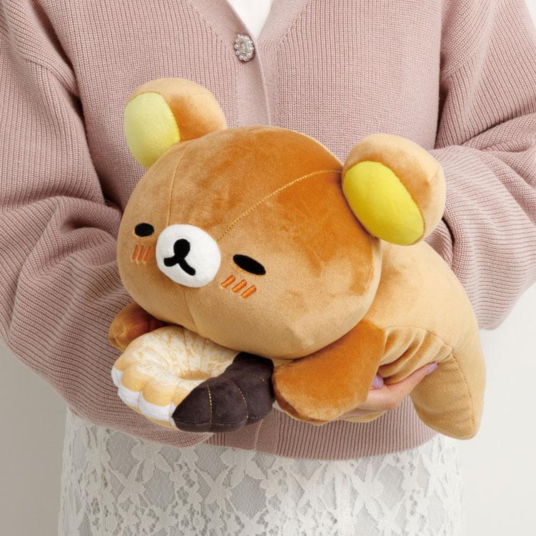 SAN-X | Rilakkuma Plush Toy Plush Doll L 160×180×300mm (Mister Donut Lying Down)