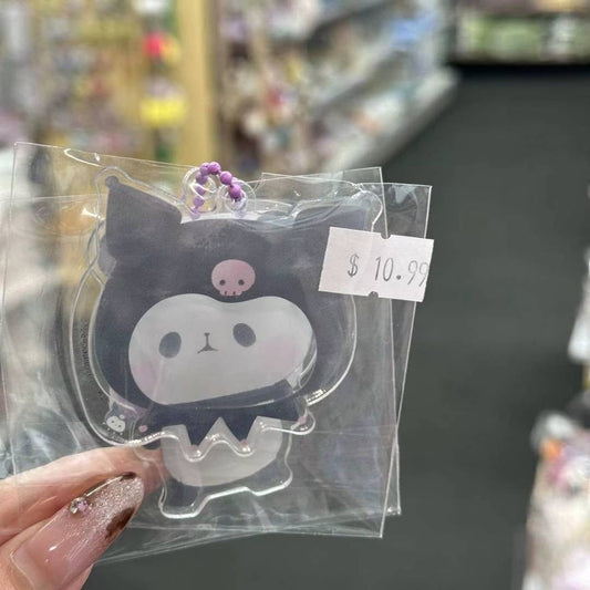 Sanrio X Mochipan | Acrylic Keychain Kuromi H120×W65×D3Mm