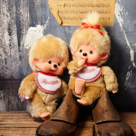 Monchhichi | Plush Toy Plush Doll H10×W7×D15cm (Beige Boy)