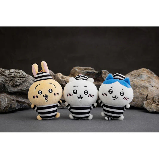 Chiikawa | Mascot Holder Keychain H110×W95×D70Mm (Prisoner) 吉伊卡哇 玩偶挂件/包挂/钥匙链（囚人系列）