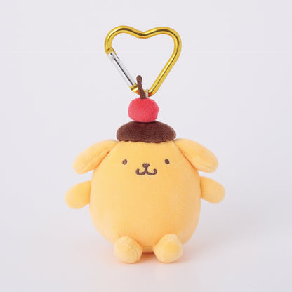 SANRIO x Kthings| Pompompurin Pom Pom Purin Mascot Holder Plush Keychain Bag Charm with Heart Carabiner 60mm Approx. (Smooth Custard)