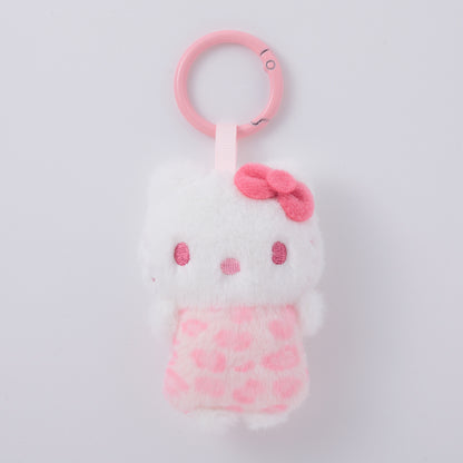 SANRIO | Hello Kitty Leopard Print Heart Fluffy Chibi Friends Mini Mascot 70mm Approx.