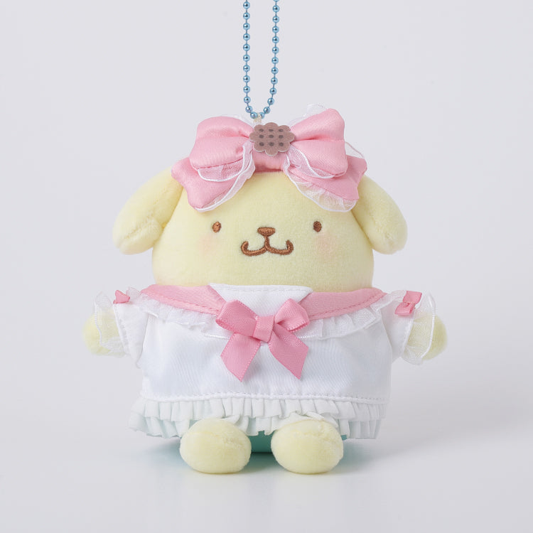 SANRIO | Pompompurin Squishy Mascot Holder Bag Charm Keychain 85mm Approx. (Hospitality Party)