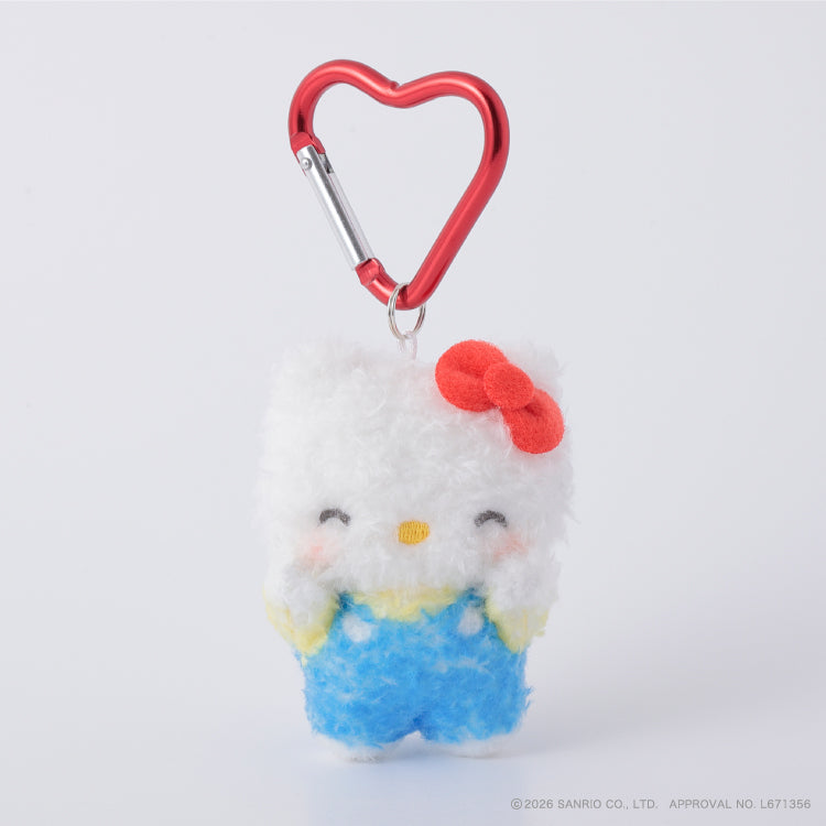 SANRIO | Hello Kitty Fluffy Mini Mini Mascot Holder Plush Keychain 75mm (Cheek Squeeze)