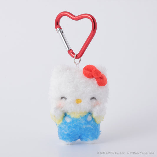 SANRIO | Hello Kitty Fluffy Mini Mini Mascot Holder Plush Keychain 75mm (Cheek Squeeze)