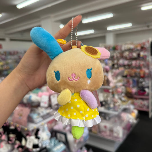 SANRIO x Avail | Tan Usahana Mascot Holder Plush Keychain Bag Charm 50×75×138mm (Dress)