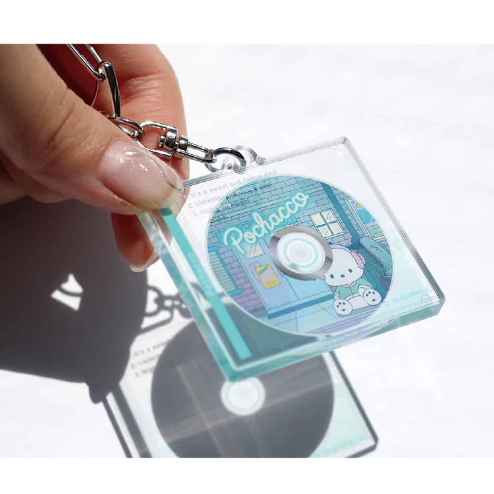 SANRIO | Secret CD Case Key Chain Keyring H45×W45×D5mm (Random)