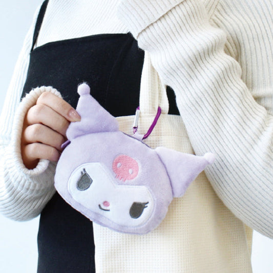 SANRIO | Kuromi Plush Zipper Mascot Mini Pouch with Carabiner 200×110×50mm