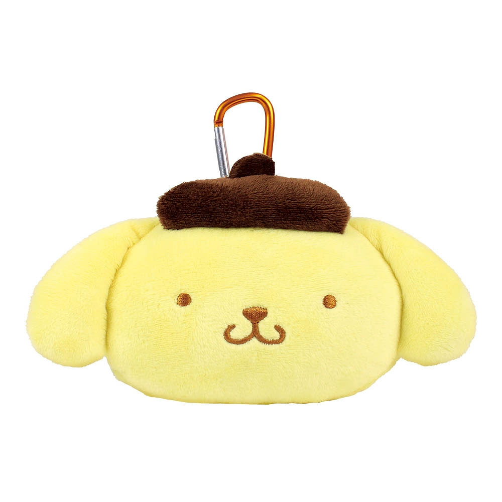 SANRIO | Pom Pom Purin / Pompompurin Zipper Mascot with Carabiner Pouch Keychain Bag Charm 5 x 11 x 20cm