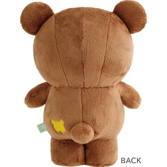 SAN-X | Rilakkuma Chairoikoguma Plush Doll Contains glass pellets 280×235×150mm (Smile Standing)