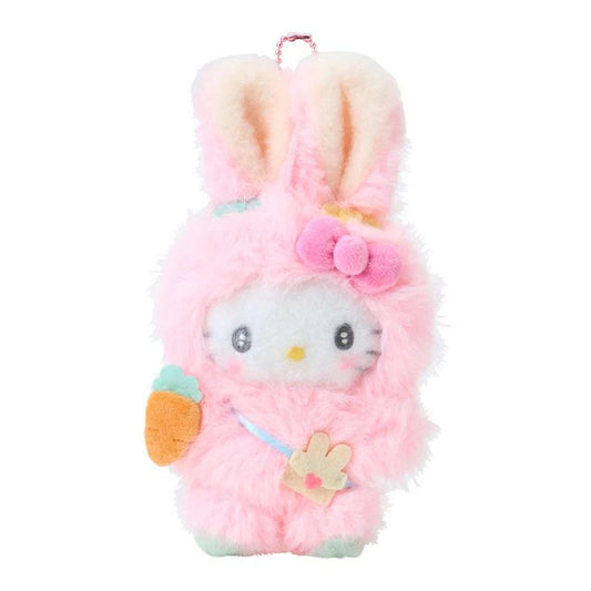 SANRIO | Hello Kitty Plush Keychain Bag Charm Mascot 110x70x200mm (Puffy Ear Rabbit Club)