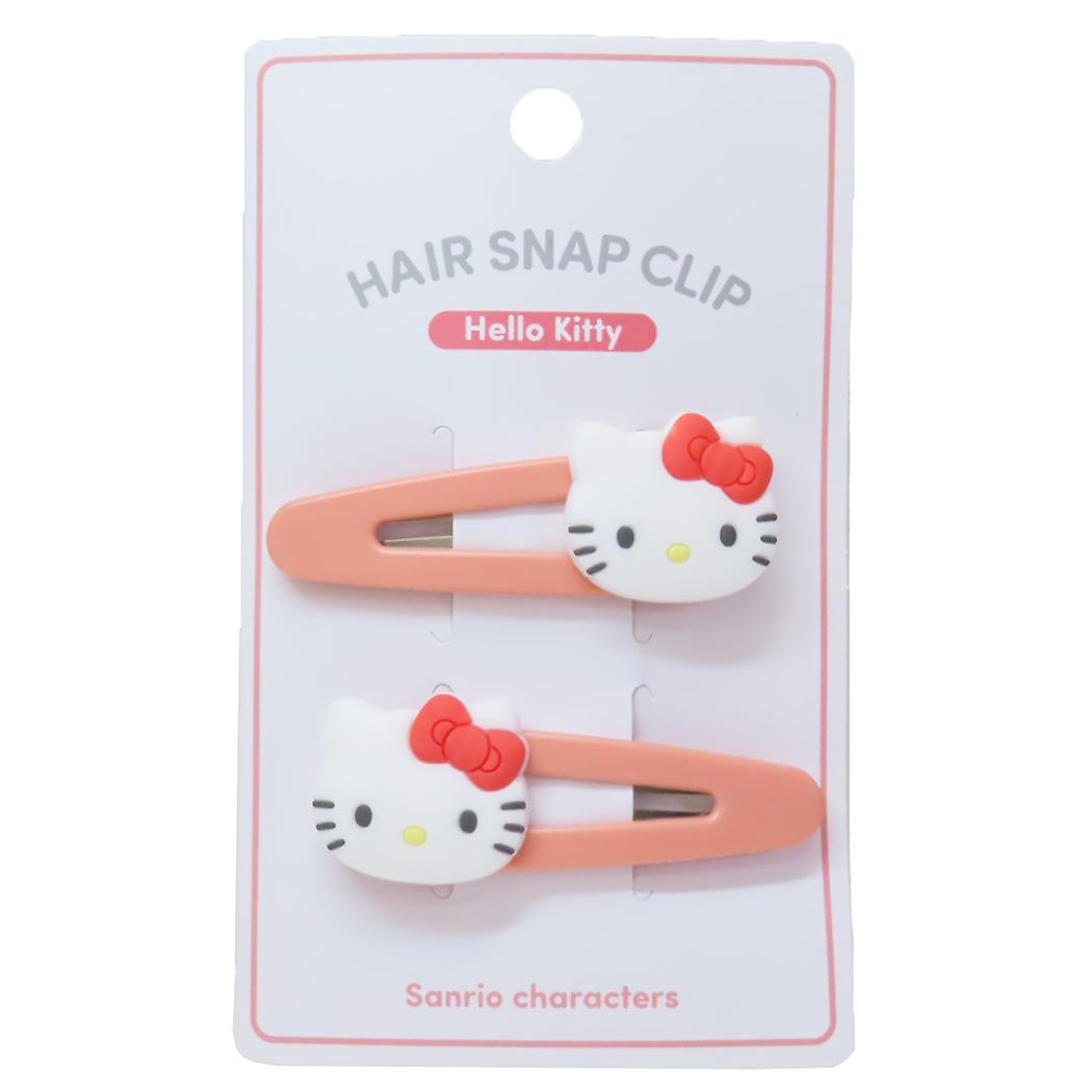 Sanrio | Face-Shaped Hair Snap Clip Set Of 2 Hello Kitty (Smile)