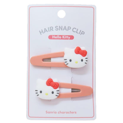 Sanrio | Face-Shaped Hair Snap Clip Set Of 2 Hello Kitty (Smile)