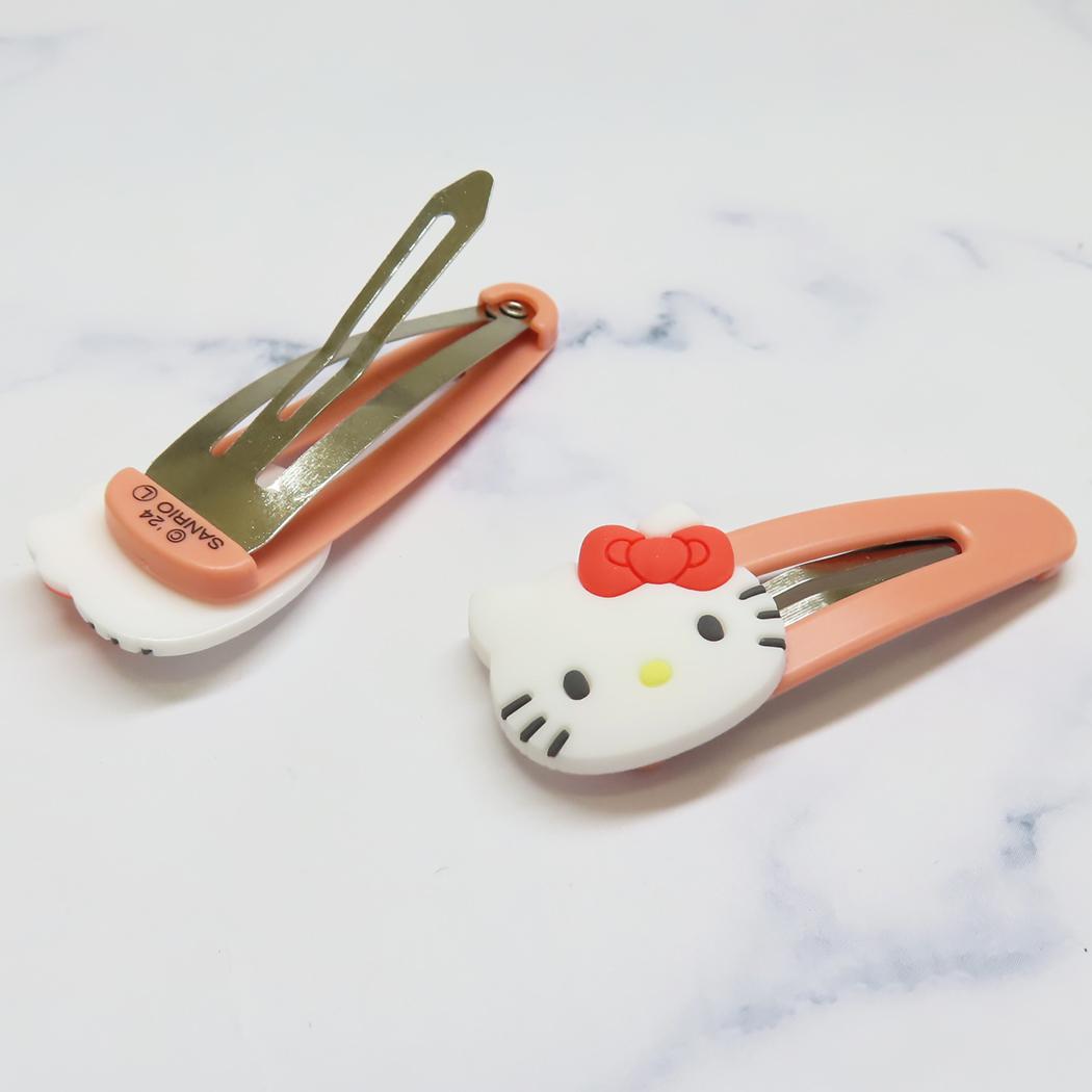 Sanrio | Face-Shaped Hair Snap Clip Set Of 2 Hello Kitty (Smile)