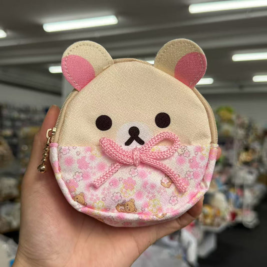 SAN-X | Rilakkuma Korilakkuma Zipper Pouch (Sakura Collectible Cherry Blossom)