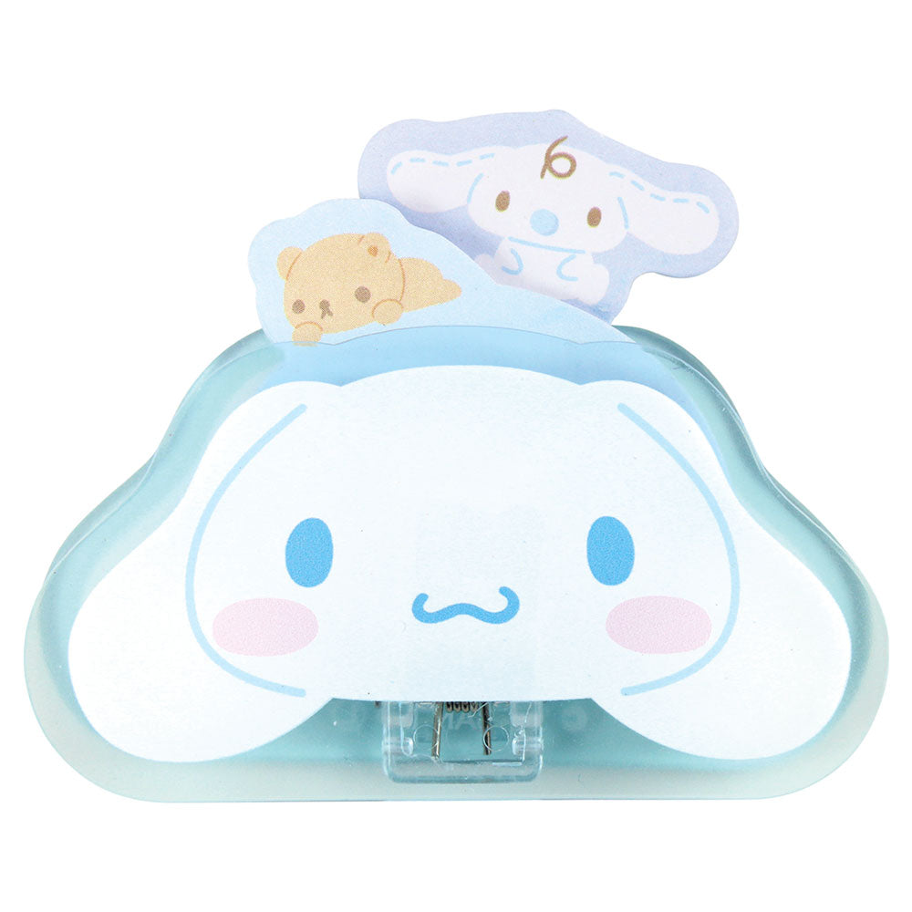 SANRIO | Memo Clip Stand & Memo Pad Peek-A-Boo Paper Clip H60×W70×D20mm (Cinnamoroll)
