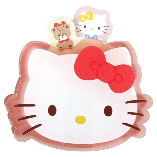 SANRIO | Memo Clip Stand & Memo Pad Peek-A-Boo Paper Clip H60×W70×D20mm (Hello Kitty)