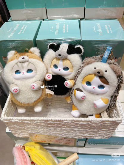 MOFUSAND | Secret Mascot Keychain Kiramekko Fluffy Nordic Cat Blind Box Squirrel Squirrel Badger (Shipped Randomly)