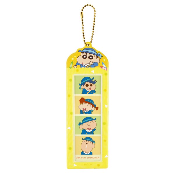 Crayon Shin-chan | 4-Cut Photo Strip Holder Keychain H200×W67×D2mm (Yellow)