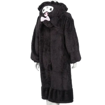 SANRIO | Kuromi Double-Sided Fleece Wearable Blanket (Free Size)