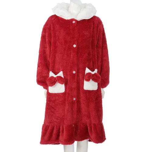 SANRIO | Hello Kitty Double-Sided Fleece Wearable Blanket (Free Size)