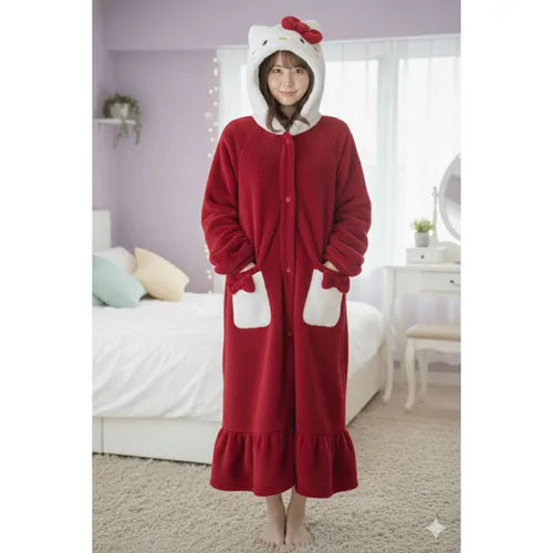 SANRIO | Hello Kitty Double-Sided Fleece Wearable Blanket (Free Size)