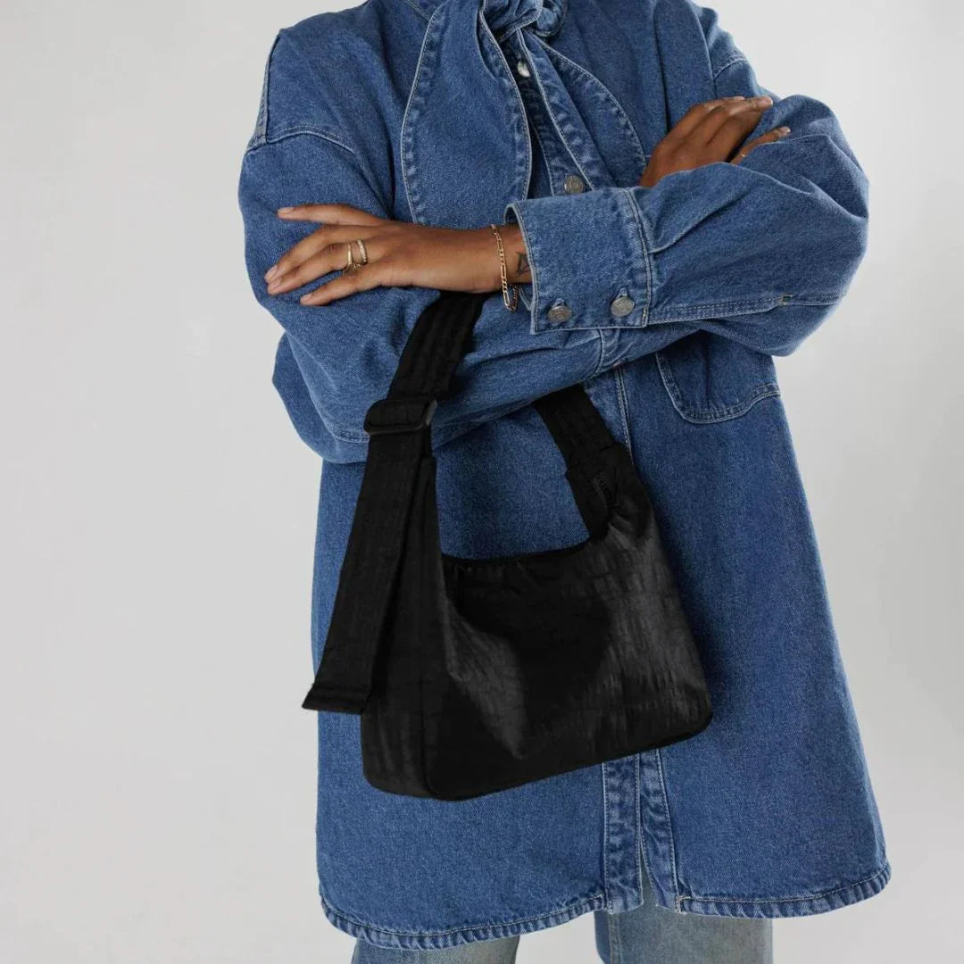 Baggu | Mini Nylon Shoulder Bag (Black) 超轻防水尼龙包 单肩包 腋下包 肩带可调节