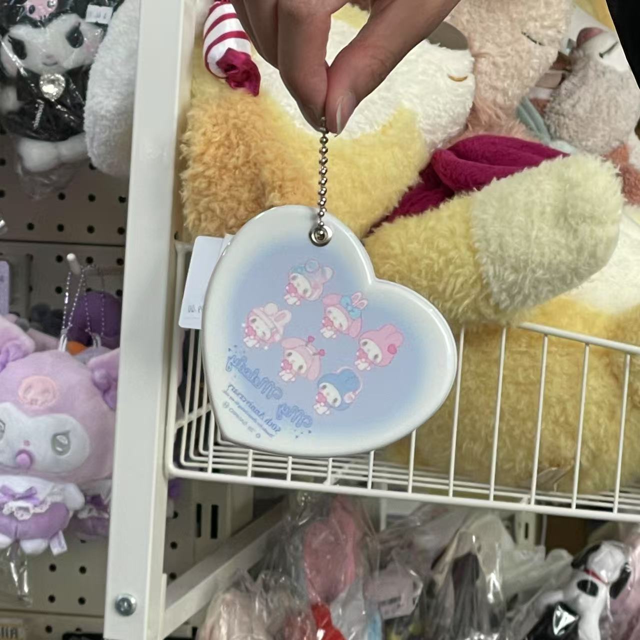 SANRIO | Heart-shaped Mirror Keychain 80×75×7mm (My Melody 50th Anniversary)