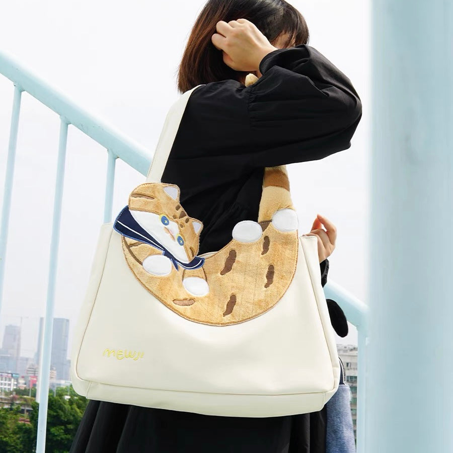 Mewji Cat Tail Tote Bag (Wh)