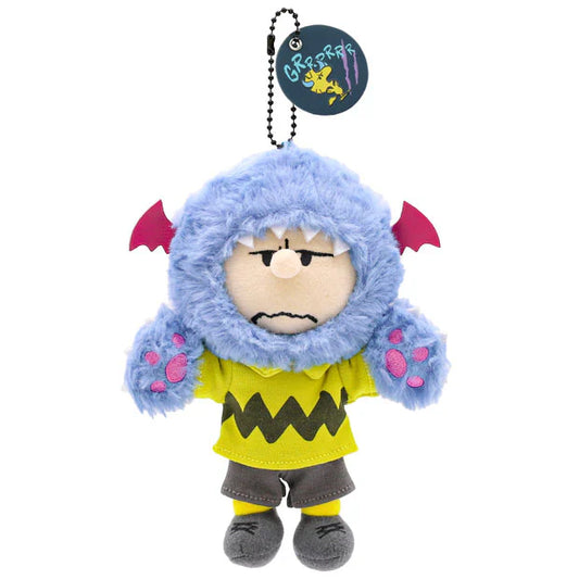 Usj | Peanuts Snoopy Charlie Brown Fluffy Mascot Holder Plush Keychain W12.8Cm×H17Cm×D7Cm