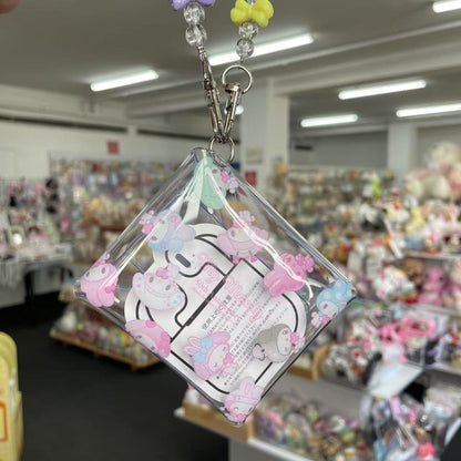 SANRIO | Clear Multi Case with Colorful Bead Chain 90×75×20mm (My Melody 50th Anniversary)