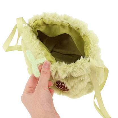 Pickles the Frog | Drawstring Pouch Always Fruits H17.5×W13×D8.5cm (Melon)