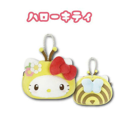 SANRIO | Hello Kitty Pouch Holder Plush Keychain Bag Charm 12 x 8 x 2 cm (Bee)