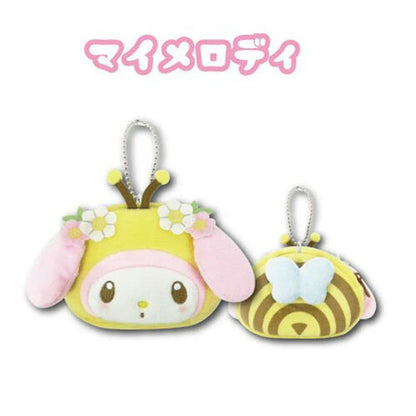SANRIO | My Melody Pouch Holder Plush Keychain Bag Charm 12 x 8 x 2 cm (Bee)