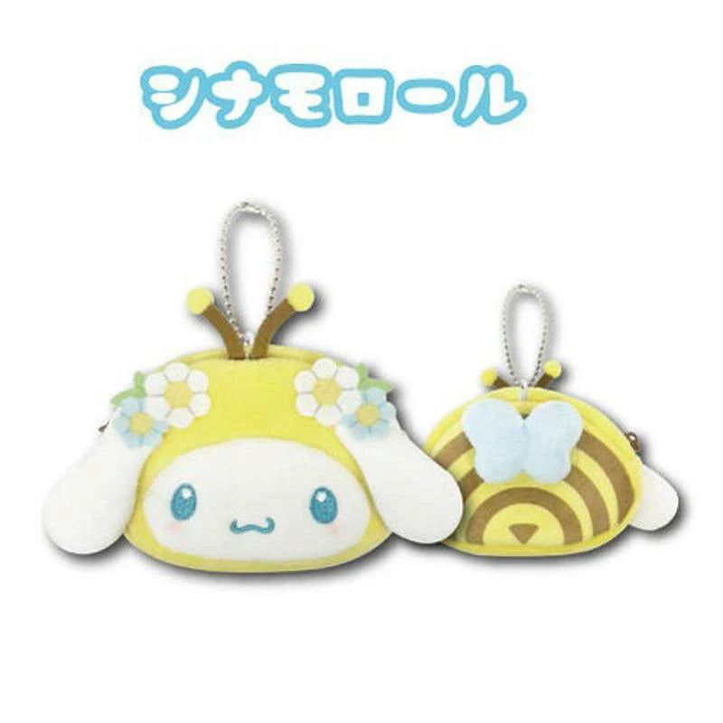 SANRIO | Cinnamoroll Pouch Holder Plush Keychain Bag Charm 12 x 8 x 2 cm (Bee)