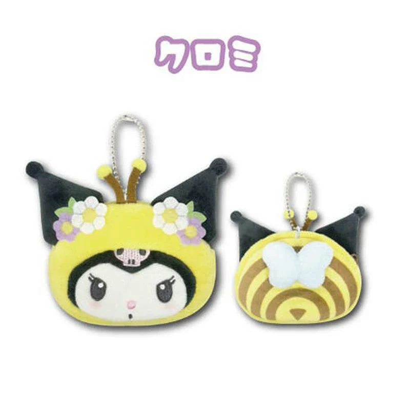 SANRIO | Kuromi Pouch Holder Plush Keychain Bag Charm 12 x 8 x 2 cm (Bee)