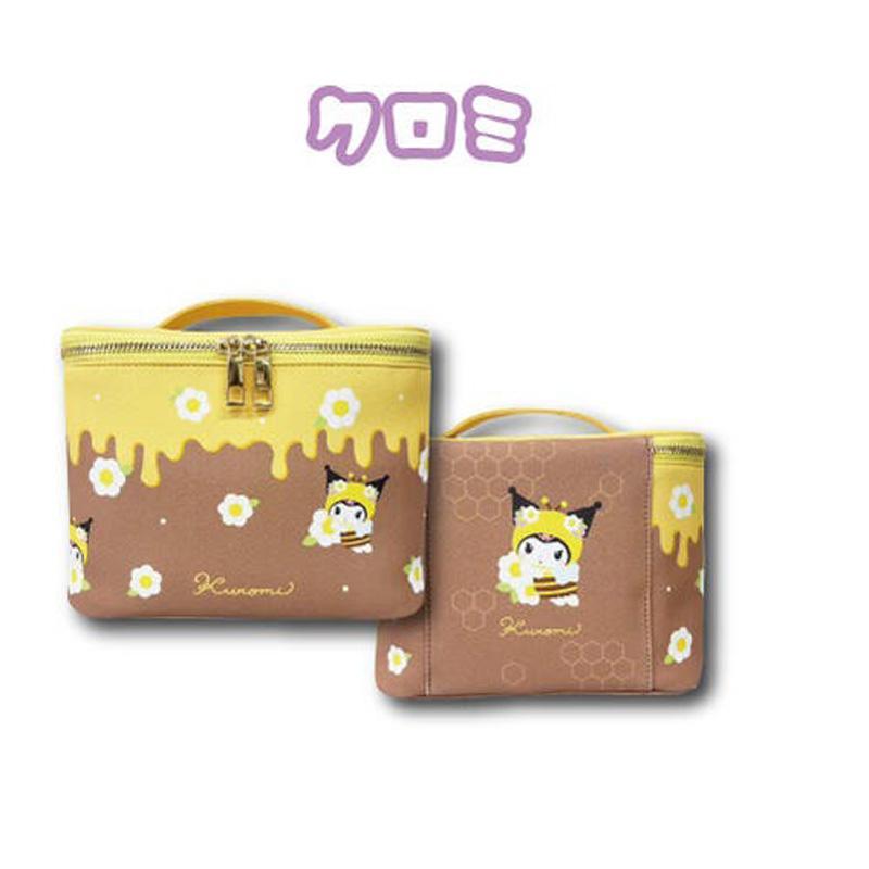 SANRIO | Kuromi Cosmetic Pouch with Mirror 150×200x200mm (Bee)